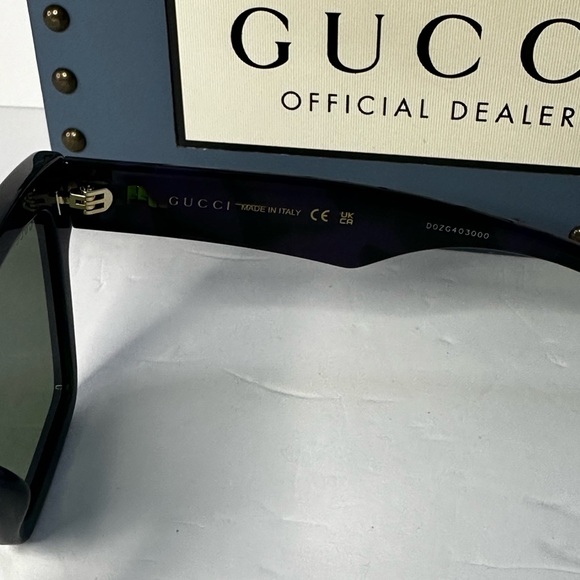 Gucci Men's GG0962Sm Acetate Rectangle Sunglasses - Picture 14 of 15